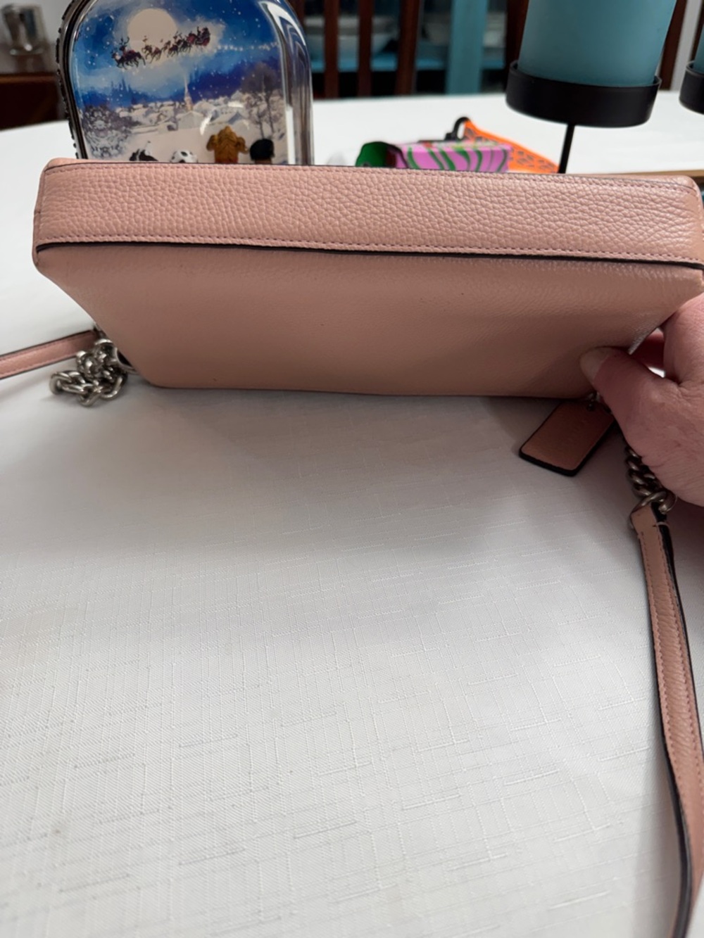 Coach Crosstown Vintage Leather Turnlock Crossbody - Blush Pink - Picture 7 of 16